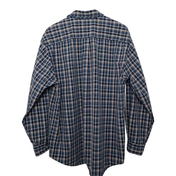 Carhartt 100% Cotton Work Shirt Men's XL Blue Plaid Long Sleeve Button Down - Picture 2 of 4